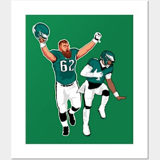 Jalen hurts x Jason kelce Posters and Art